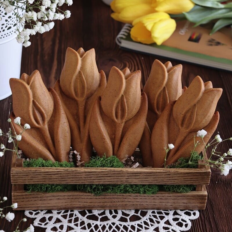 チューリップ/tulip*wood gingerbread cookie mold - decora-shop
