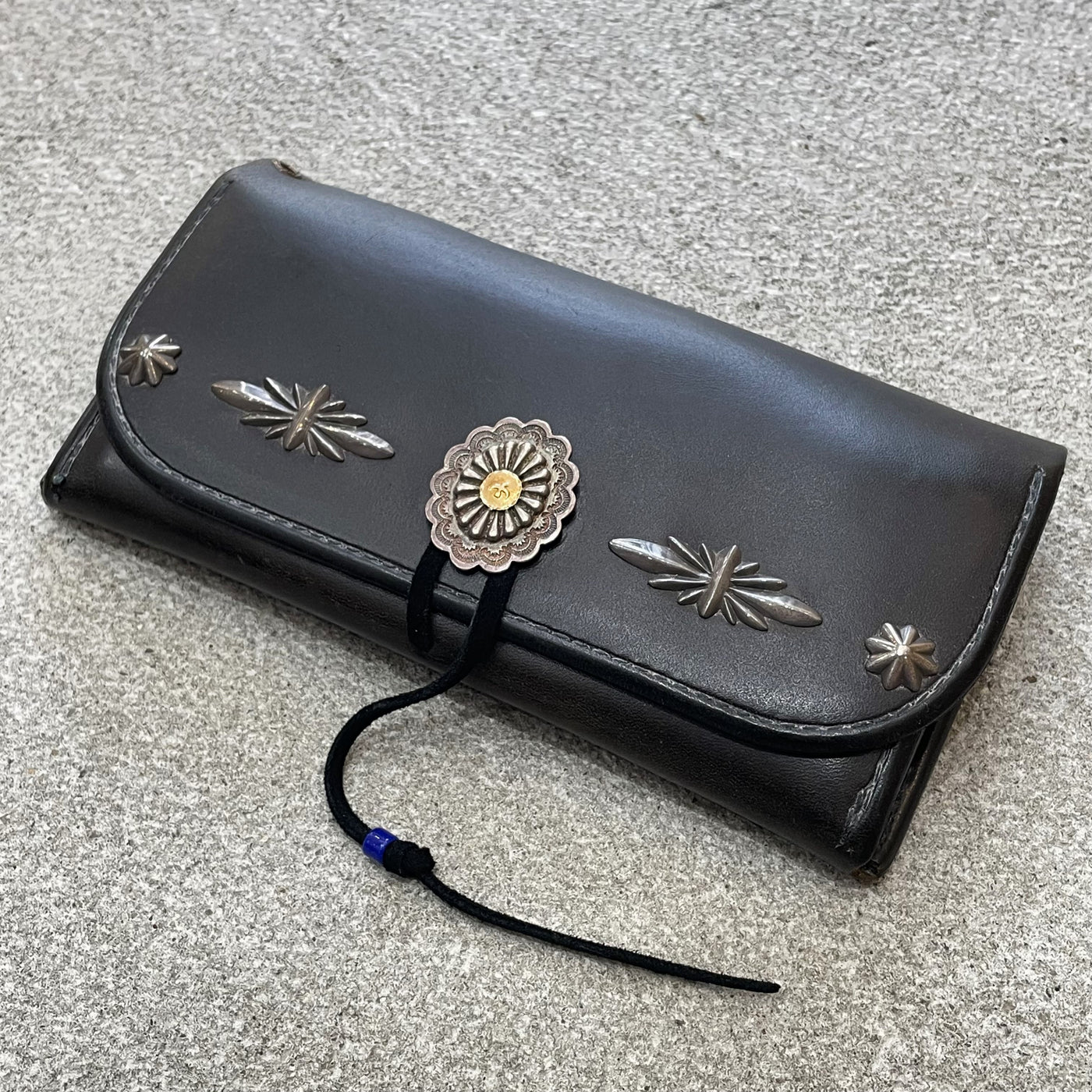 ゴローズ goro's カスタム二つ折り長財布(黒)※ウォレットチェーン用