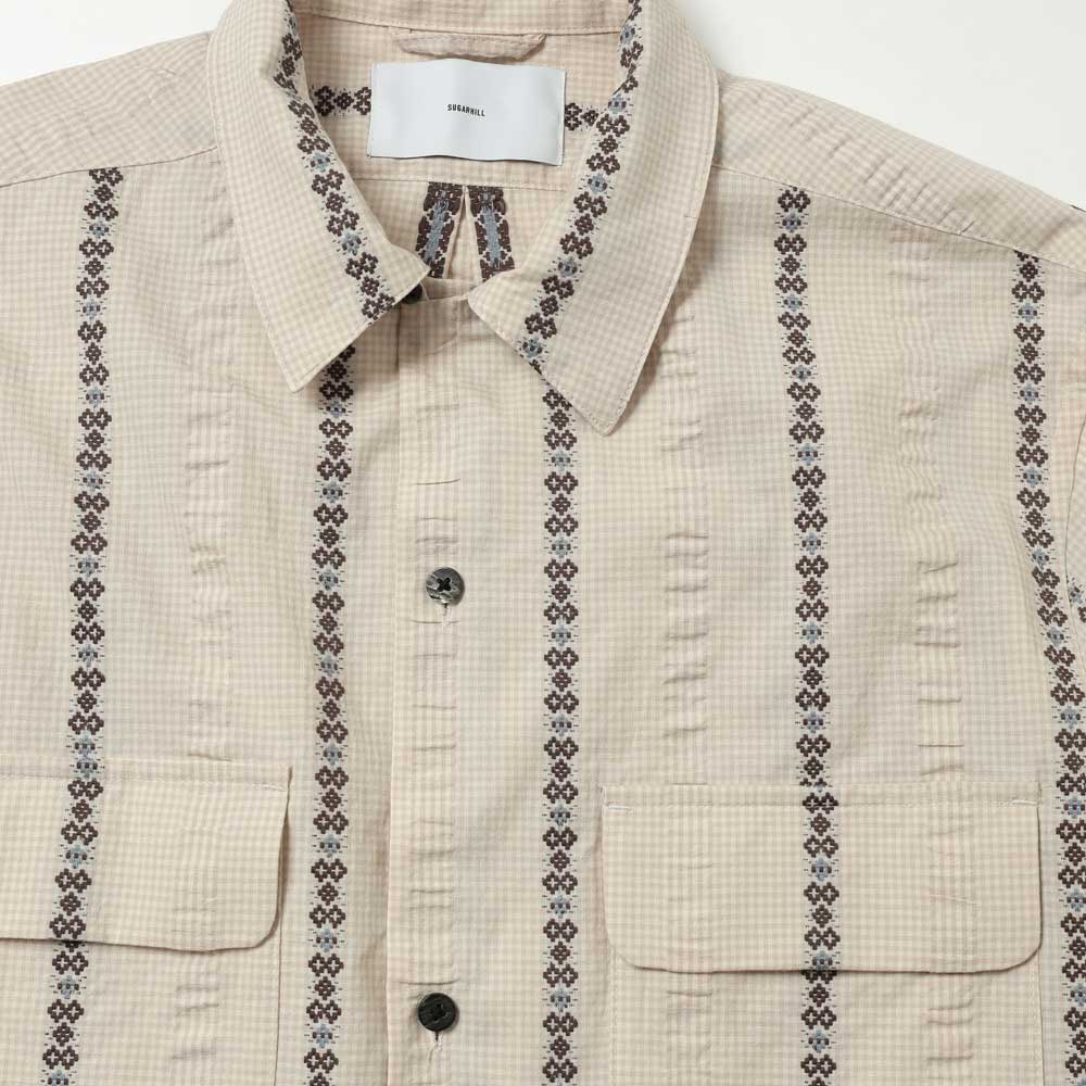 SUGARHILL (Sugar Hill) DOBBY Open Collar Shirt (26440505