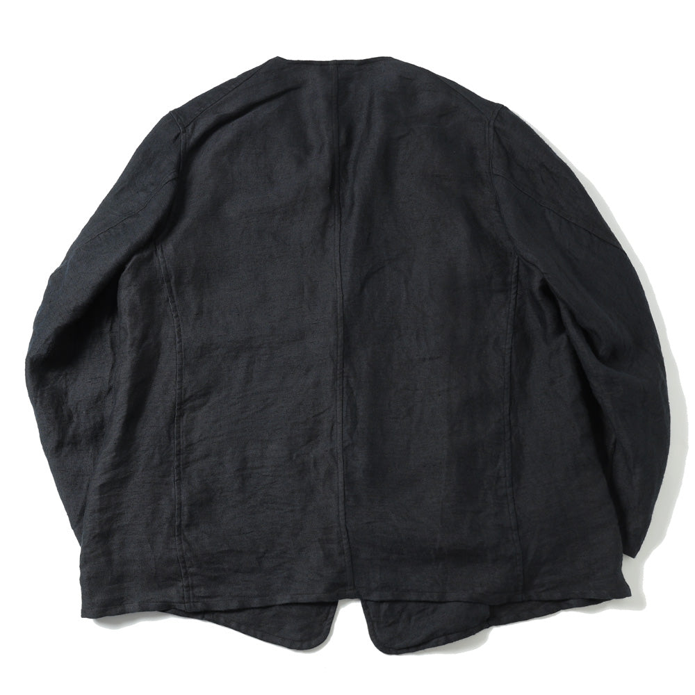 COMOLI) リネンサテン ノーカラージャケット (B01-01029) | COMOLI