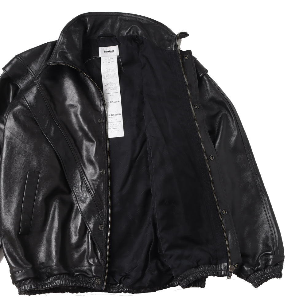 doublet(ﾀﾞﾌﾞﾚｯﾄ) LEATHER TRACK JACKET (24AW04BL190) | doublet