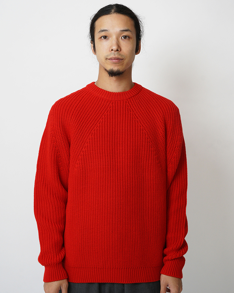 SIGNATURE CREW NECK / VERMILION | BATONER (MEN)(バトナー) | KNIT