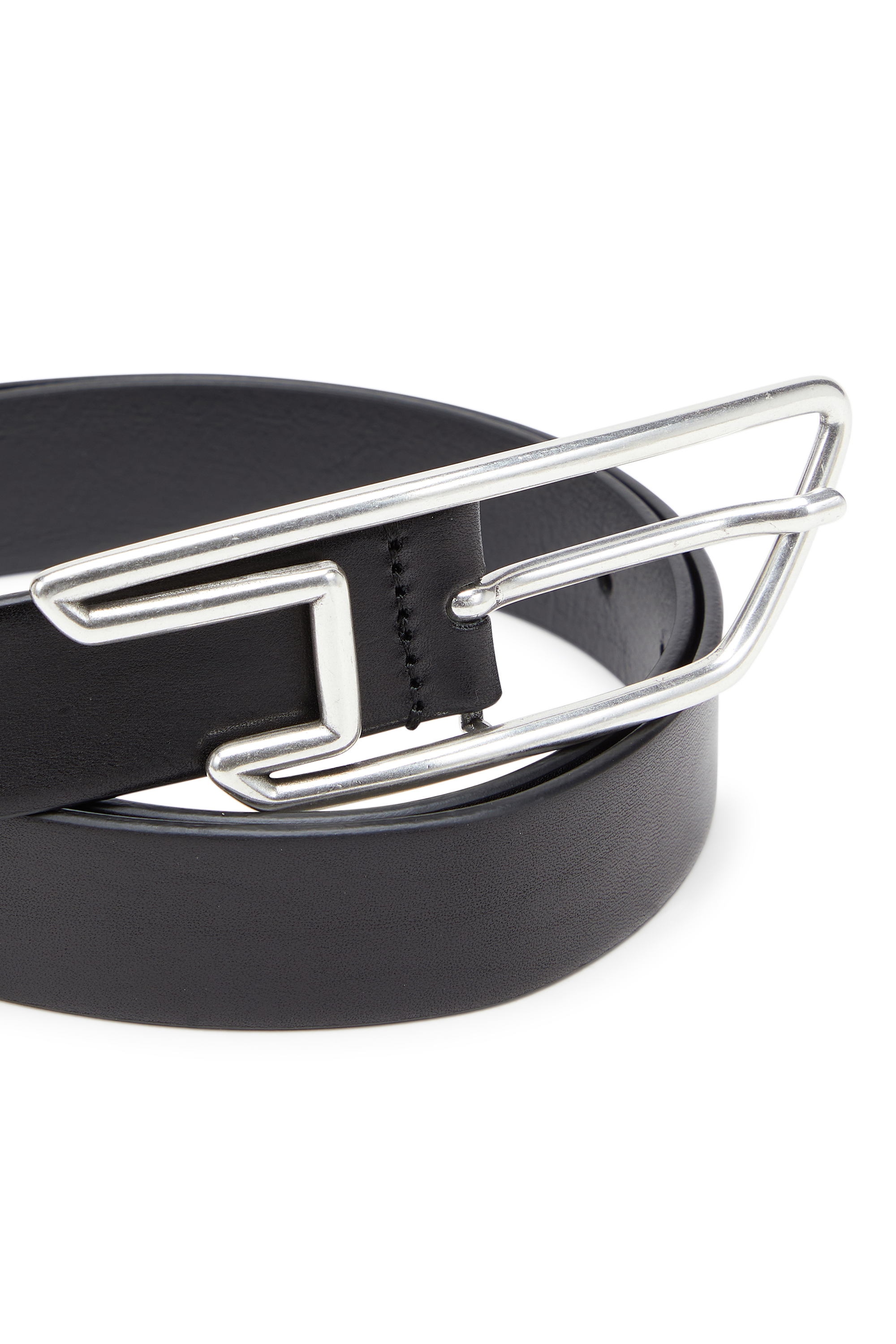 B-GRAFFITI 3.5cm pull-up leather belt with graffiti buckle