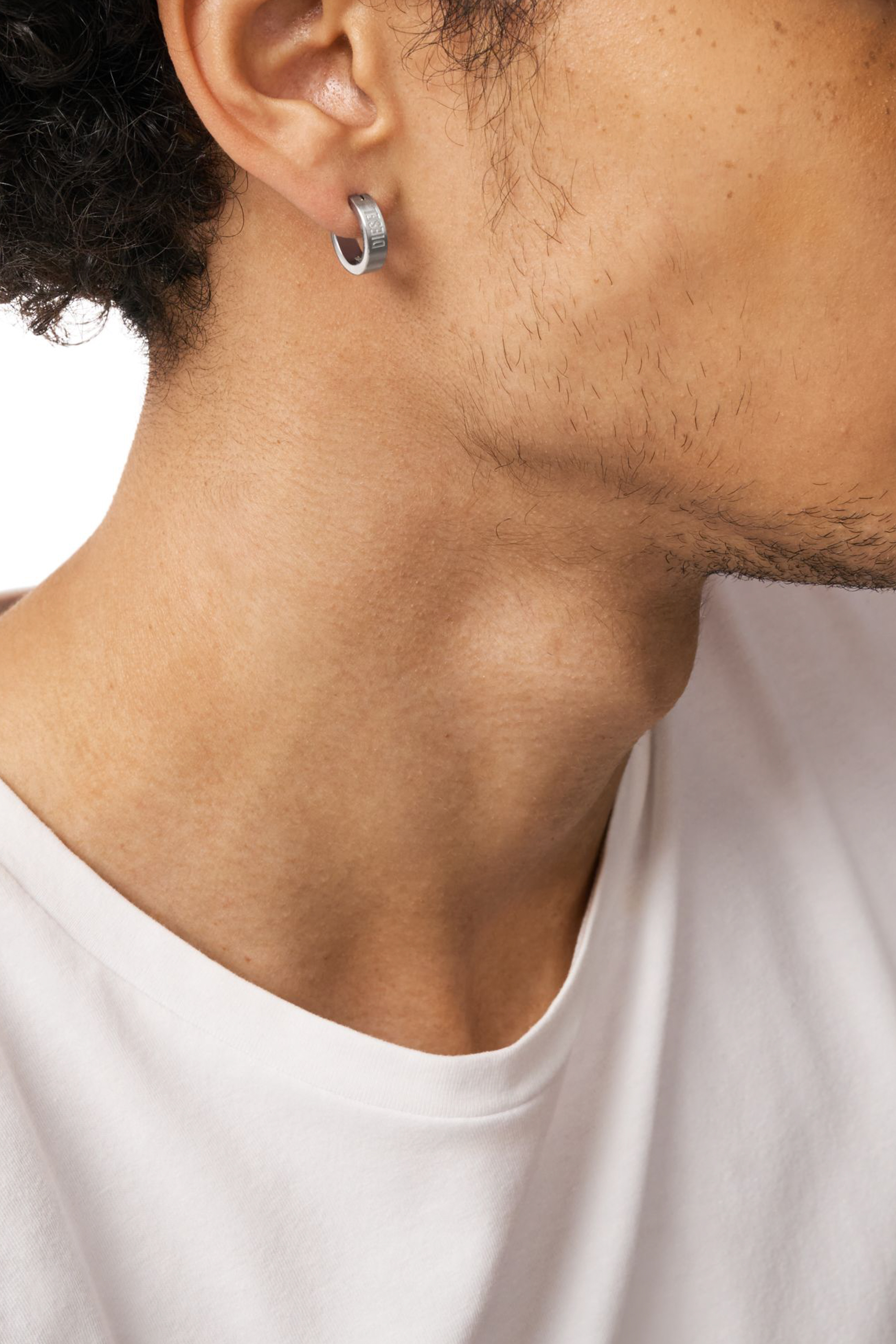 DX1639040 JEWELLERY Stainless steel hoop earring｜シルバー