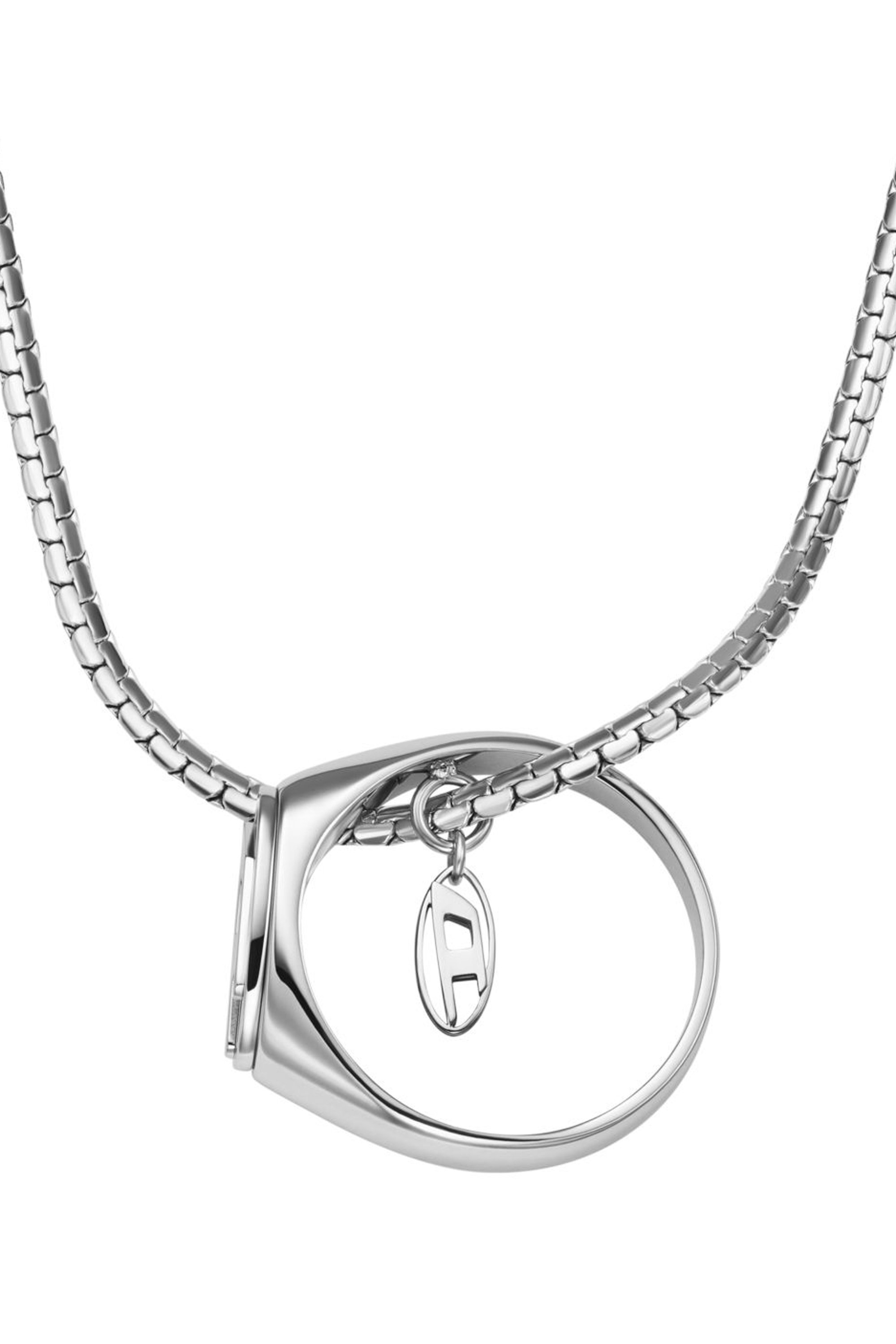 DX1625040 JEWELLERY Stainless steel d logo pendant necklace