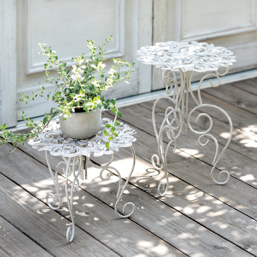 エレガント鋳物花台 大小セット 通販 - ディノス