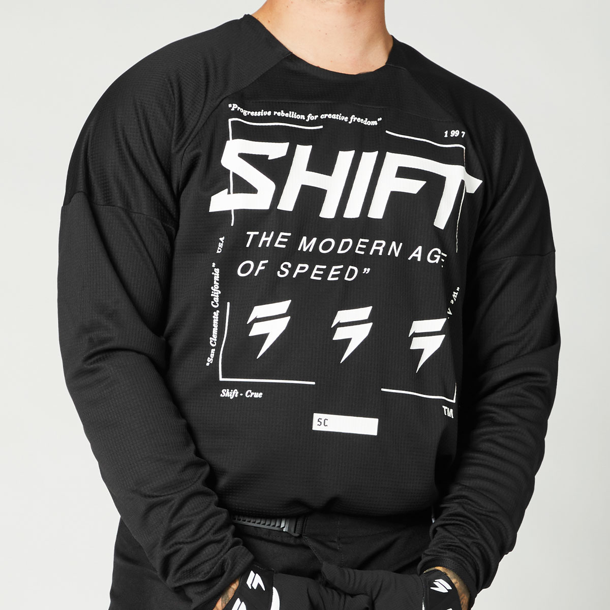 SHIFT ホワイトレーベル ブリス ジャージ ブラック／ホワイト