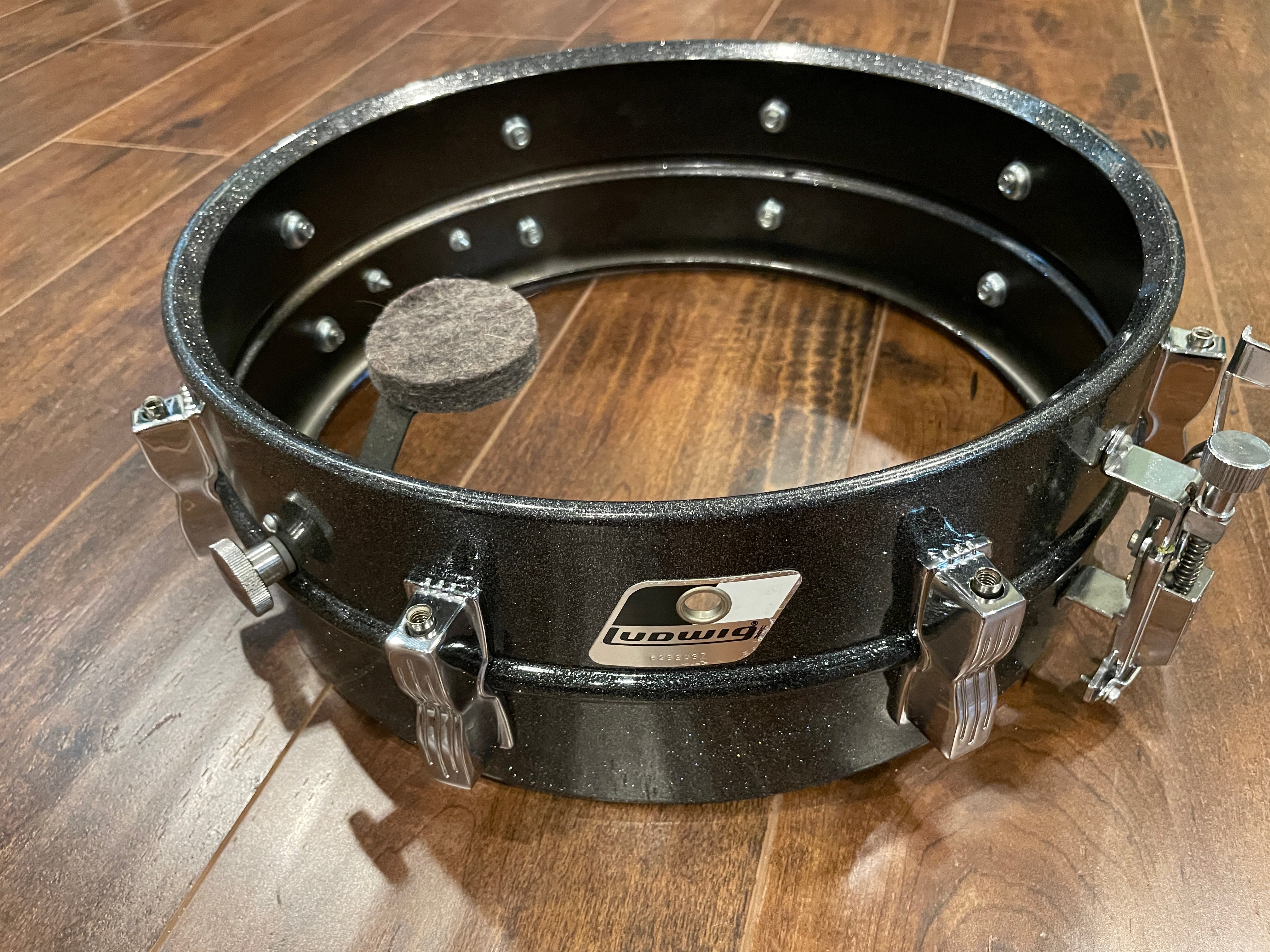Ludwig 5x14 Black Galaxy Acrolite Snare Drum Blackrolite