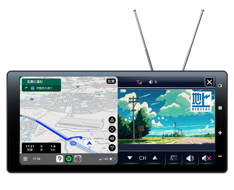 DPLAY-115V「11.5インチフルセグテレビ搭載ポータブルディスプレイ