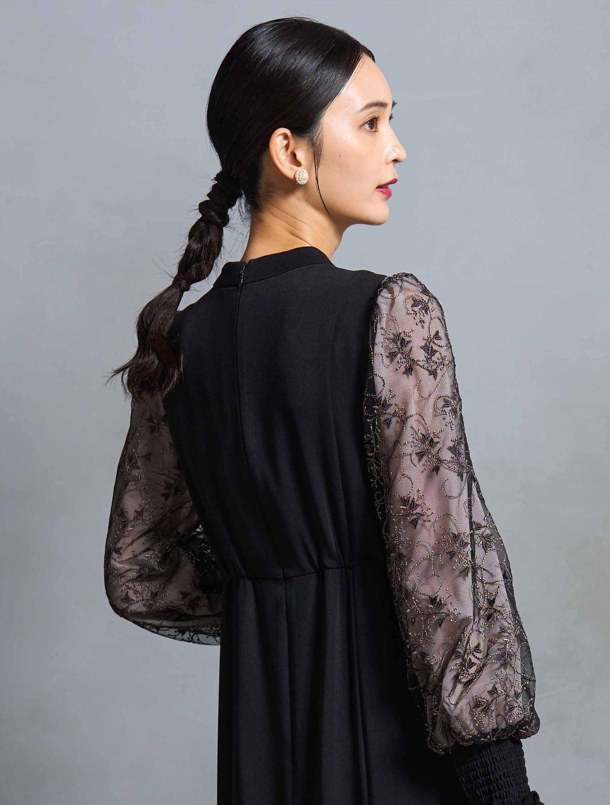 M/L】エンブロイダリーレースドレス（ブラック）DPSET0625のレンタル