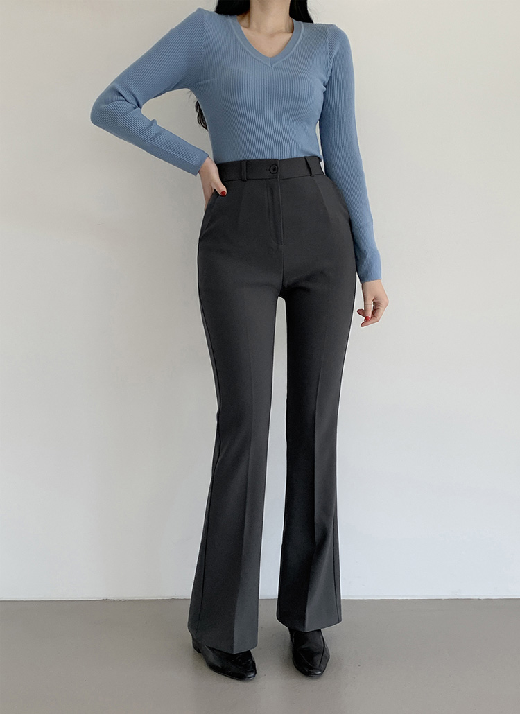 3TYPEワンボタンフレアスラックス | レディースファッション通販 - DHOLIC