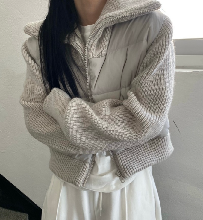 2WAYニットドッキングダウンジャンパー | レディースファッション通販