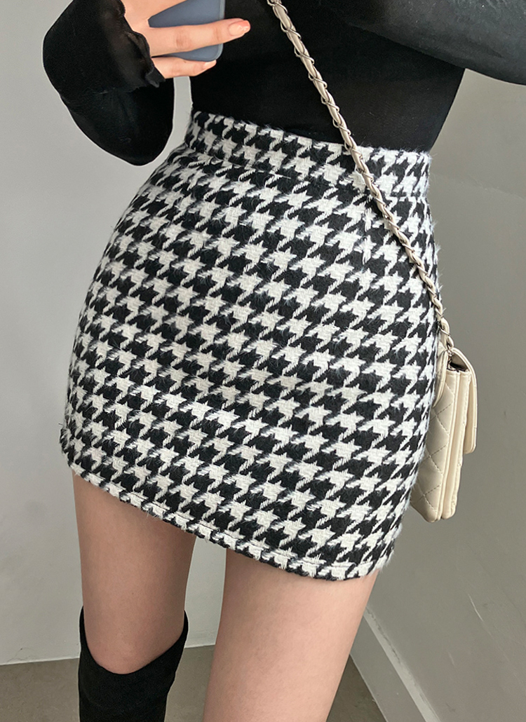 パンツ裏地千鳥格子柄ミニスカート | レディースファッション通販 - DHOLIC