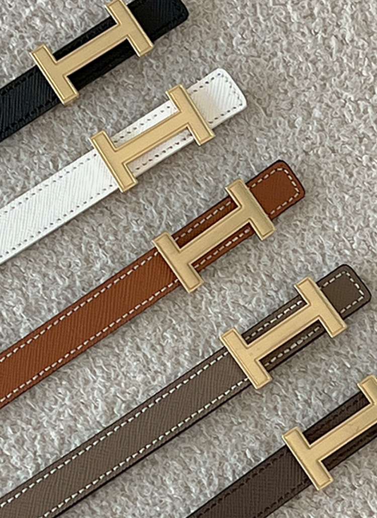 Hバックルレザーベルト | レディースファッション通販 - DHOLIC