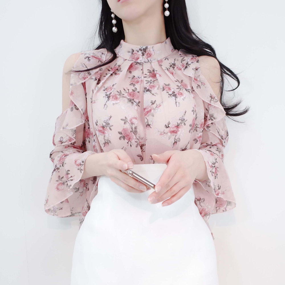 R*n様 bonjour diary♡花柄フリル長袖ブラウス 6Y R*n様 bonjour diary