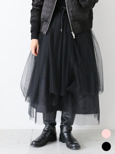 noir kei ninomiya ナイロンチュールスカート [3N-S019-051] – CREER