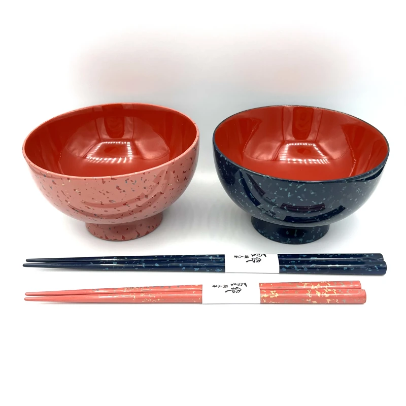 キンたん】赤い漆器椀4種 10個セット キンたん】赤い漆器椀4