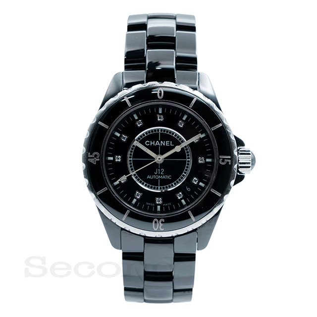 セコンド（Second） / シャネル J12 H1626 (USED) ブラック 12Pダイヤ