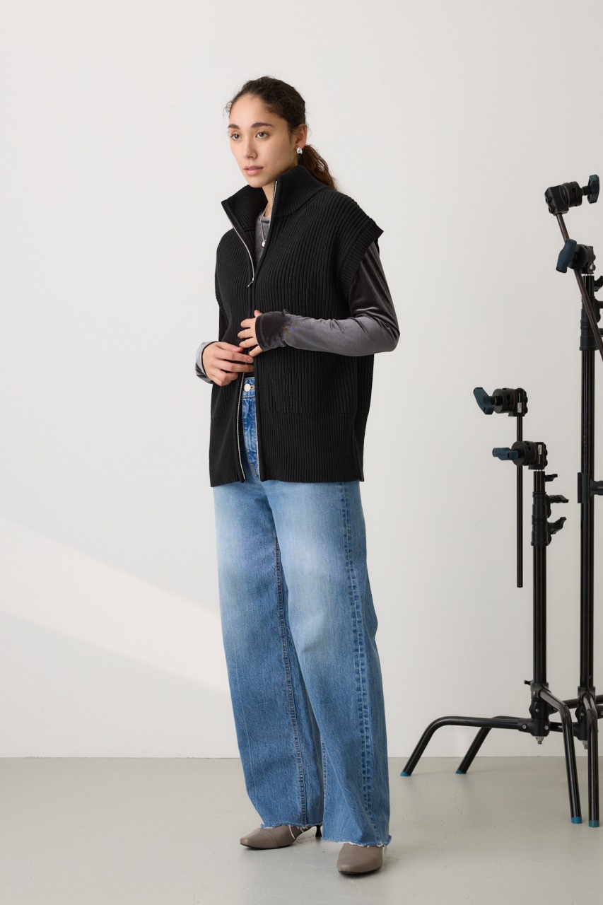 AZUL BY MOUSSY | ダブルジップニットベスト (ベスト ) |SHEL'TTER