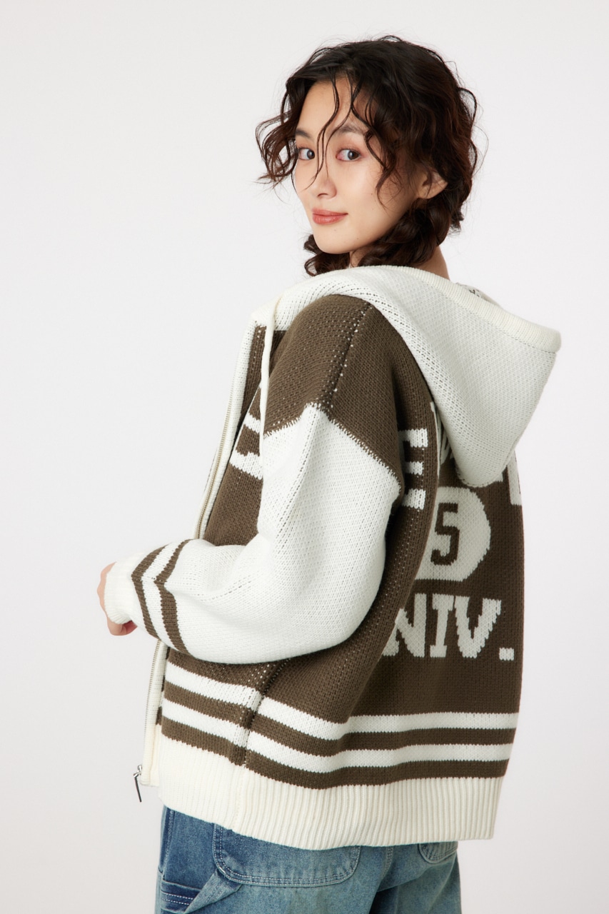 RODEO CROWNS WIDE BOWL | カレッジニットジップアップパーカー