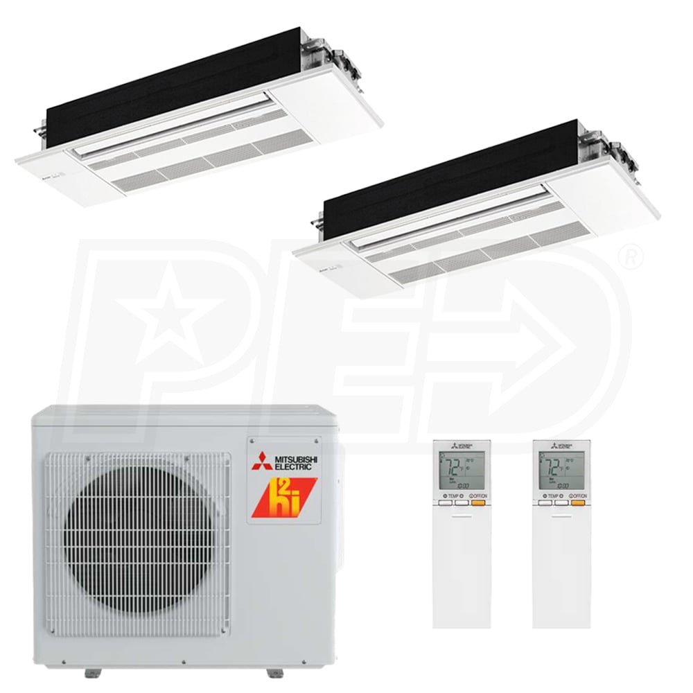 Mitsubishi MXZ-2D20NLHZ MLZ-KX09NL MLZ-KX12NL H2i One-Way Ceiling