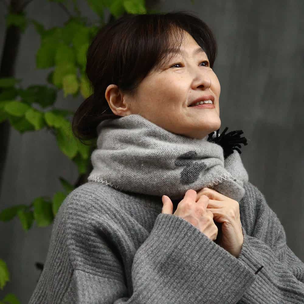 KLIPPAN/クリッパン カシミア混ウールロングマフラー CHOUCHO ホワイト