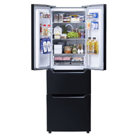 アイリスオーヤマ IRSN-32A-B 320L 4ドア冷蔵庫 ブラック|エディオン