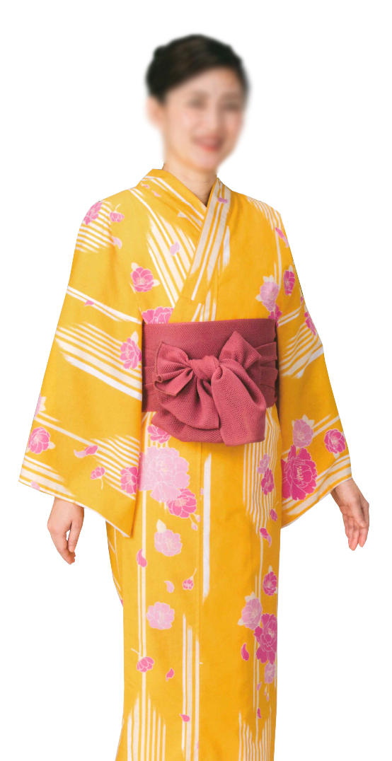 女性用柄】旅館用仕立て上がり人形袖浴衣 S・M・L・LL【矢羽に