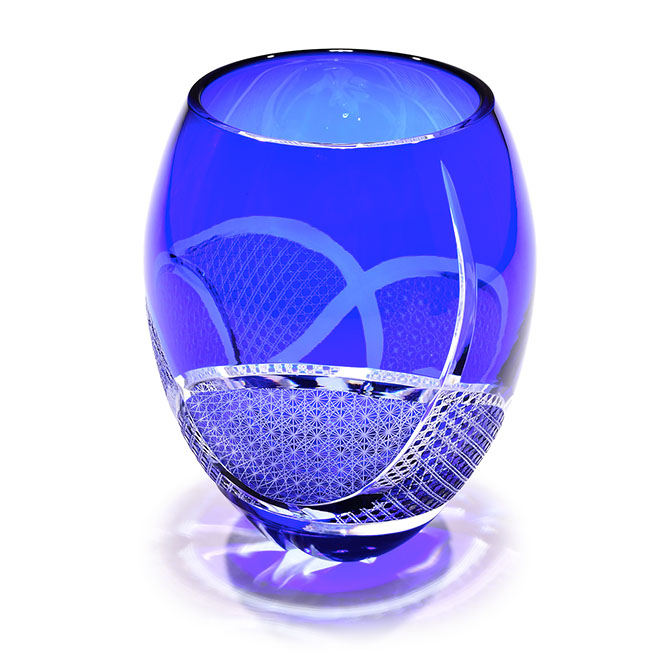 Hn-014 華組コレクショングラス（緑） | 江戸切子の店 華硝（はなしょう）