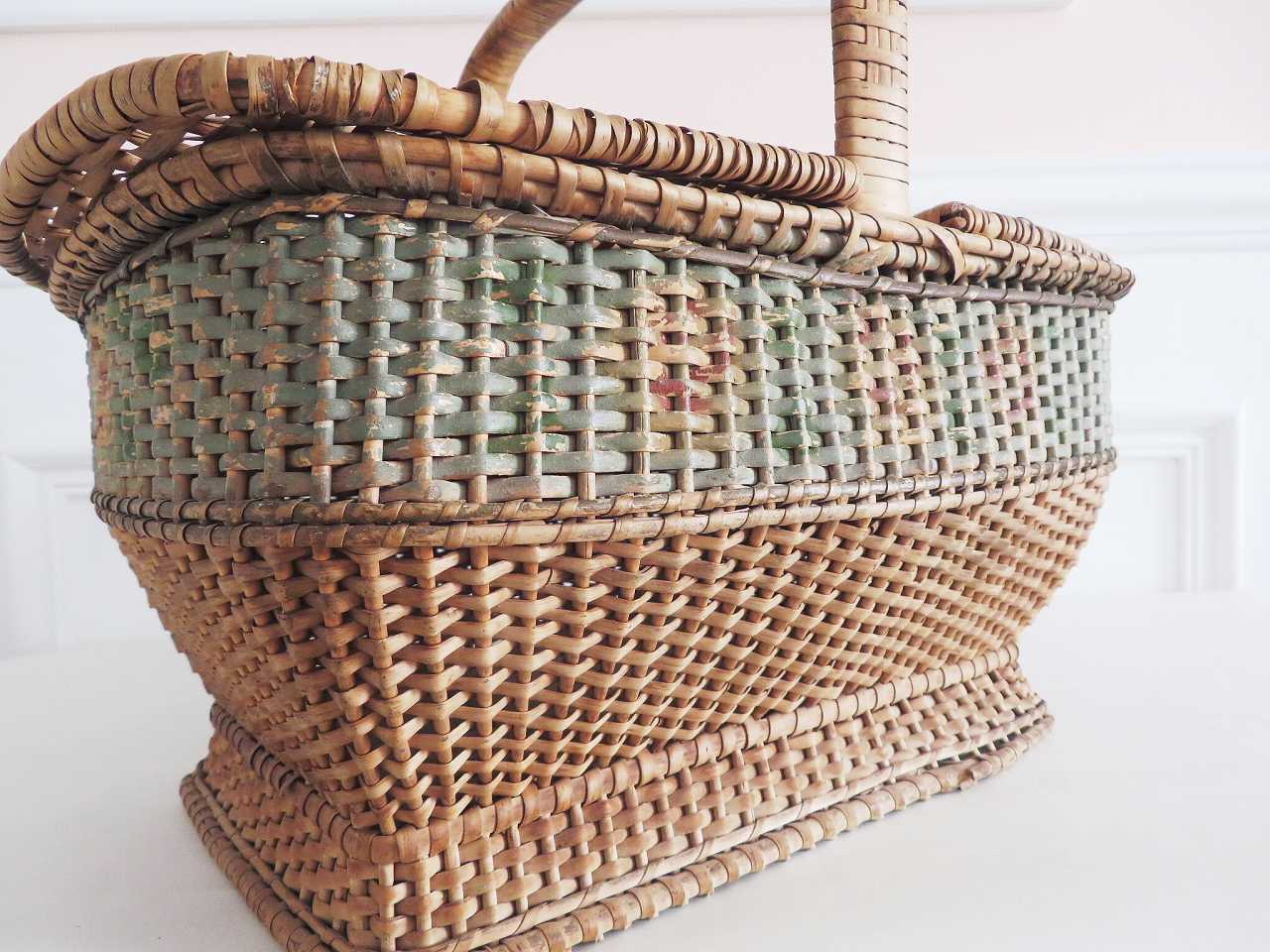 フレンチ ローズパニエ（ラージ) - 薔薇と天使のアンティーク