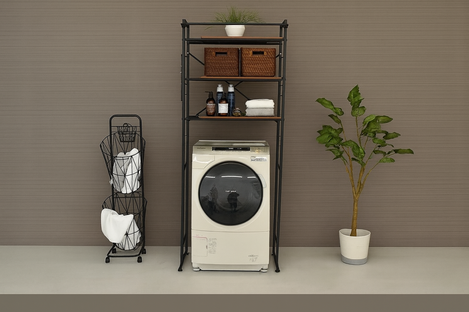 角型ランドリーラック(棚3段タイプ) - エカンズ（ekans）