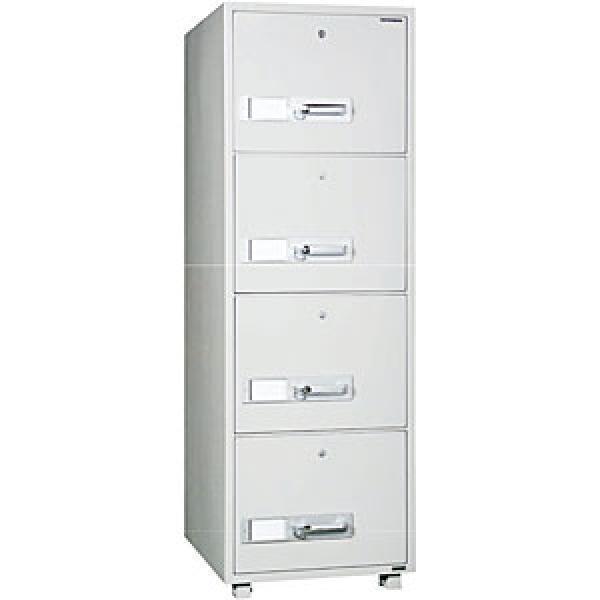 ダイヤセーフ 耐火キャビネット 4段 シリンダー錠 A4-4 270kg - e金庫本舗