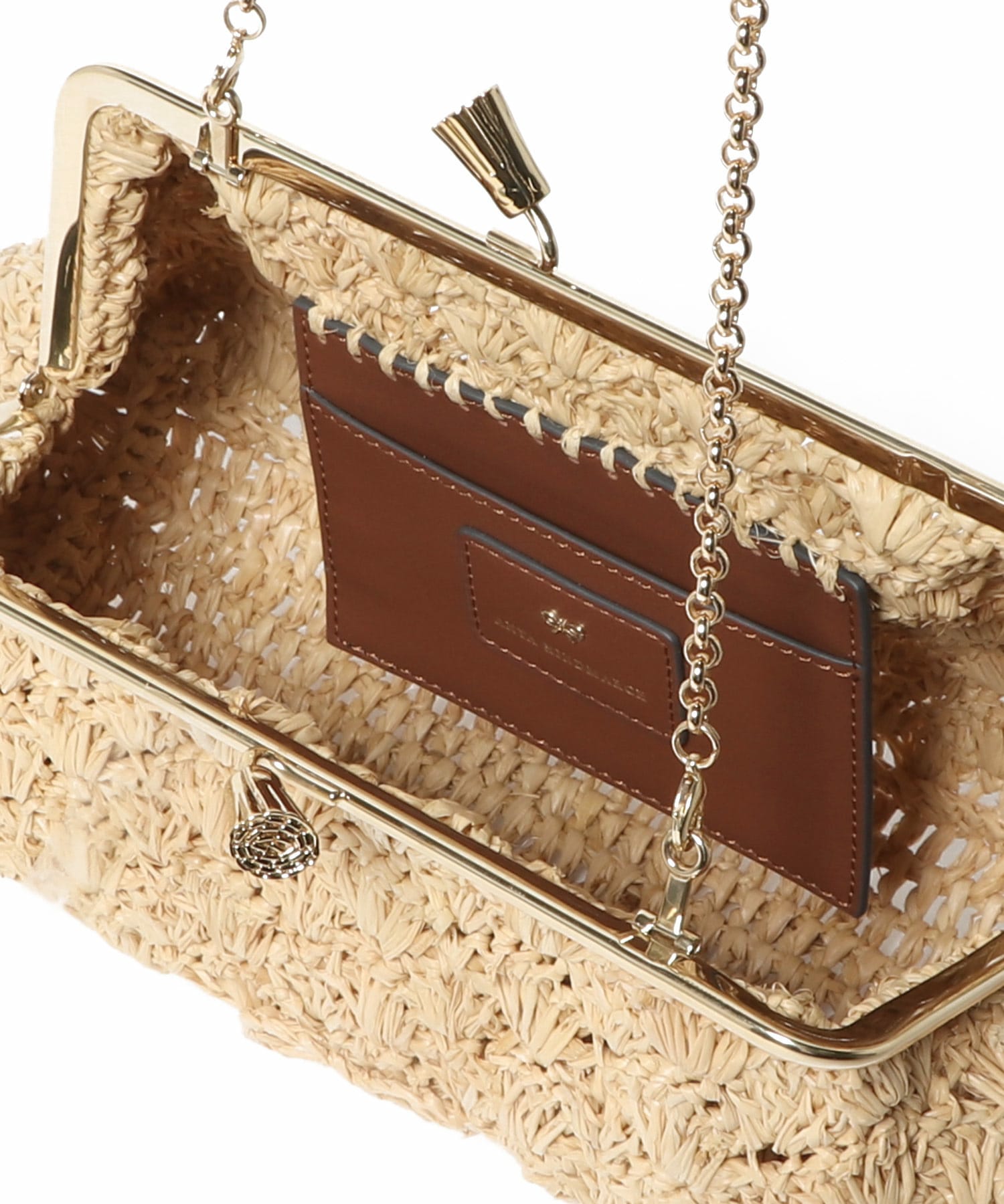 ANYA HINDMARCH / MAUD LARGE ラフィアクラッチバッグ｜ESTNATION