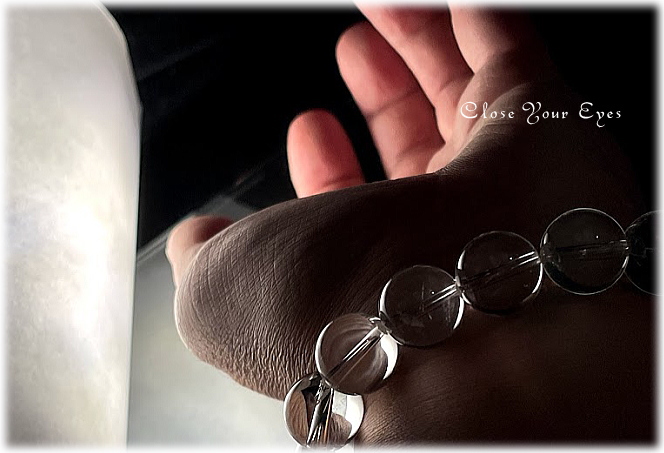 天然石パワーストーン レアな石達 カイラス水晶ブレスレット14ミリ玉