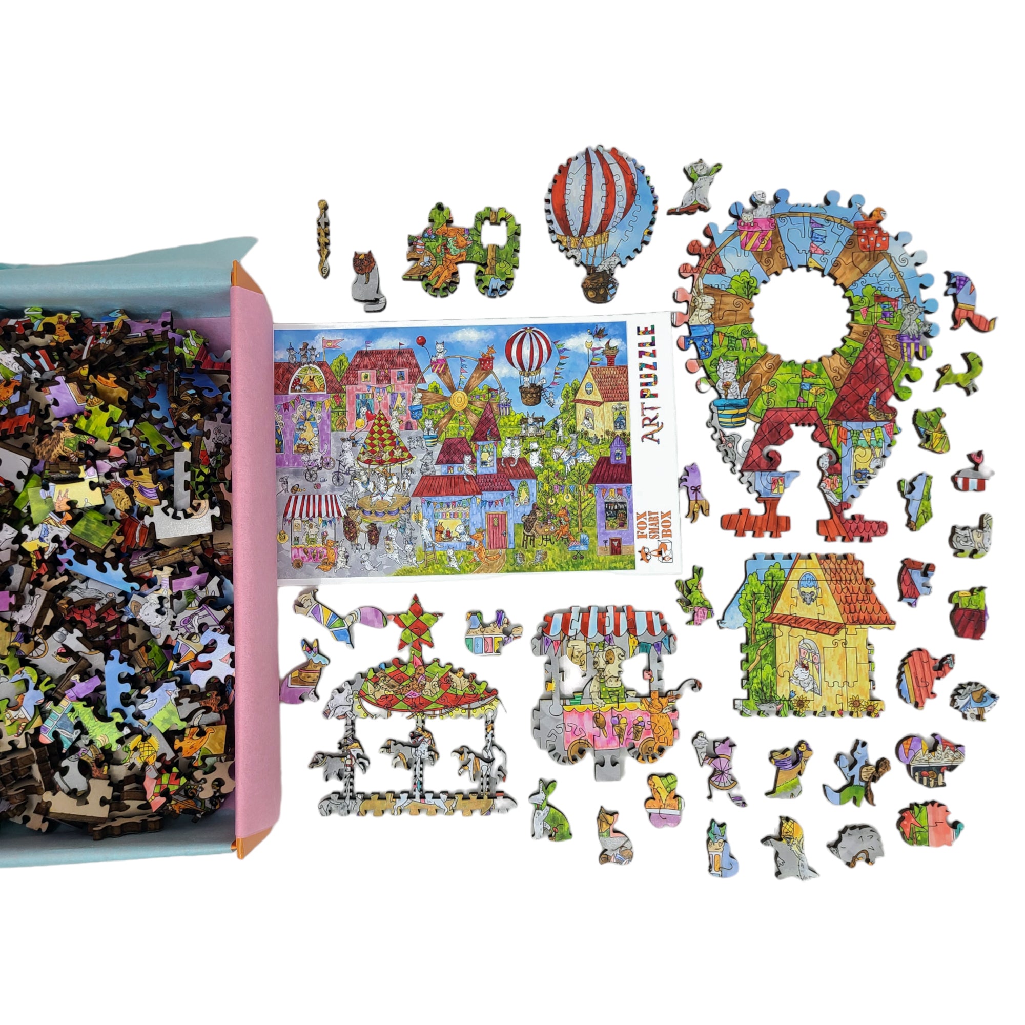 Wooden Jigsaw Puzzle for Adults - Uniquely Shaped Pieces - 425