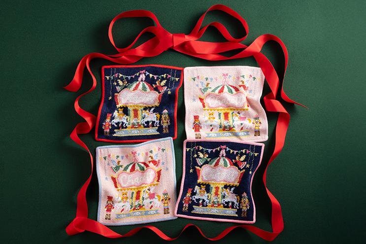 フェイラー×くらはしれい‟冬支度の黒猫たち”のハンカチ、コスメ