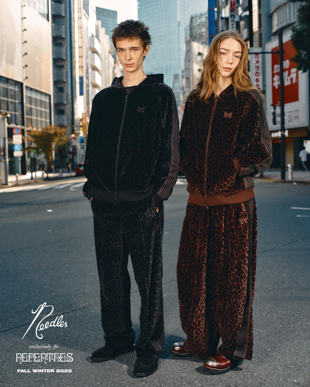 ニードルズ“レオパード柄”ベロアのジップフーディーやトラックパンツ