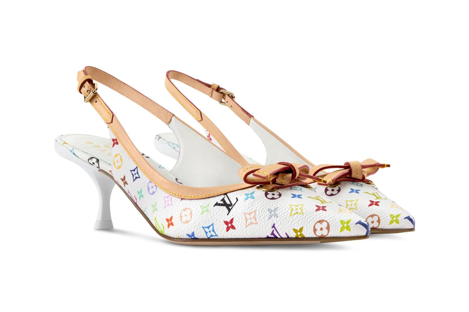 ルイ・ヴィトン×村上隆の”カラフル”モノグラム柄スニーカー、レザー