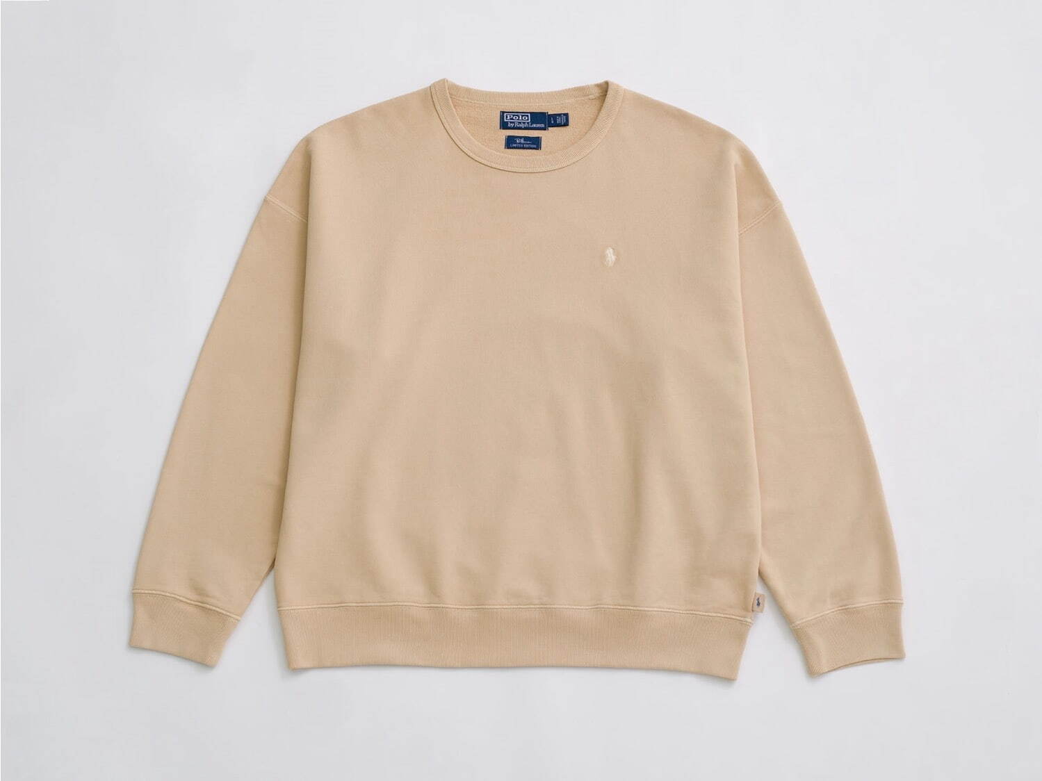 ポロ ラルフ ローレン“白のポロ ポニー刺繍入り”クルーネック