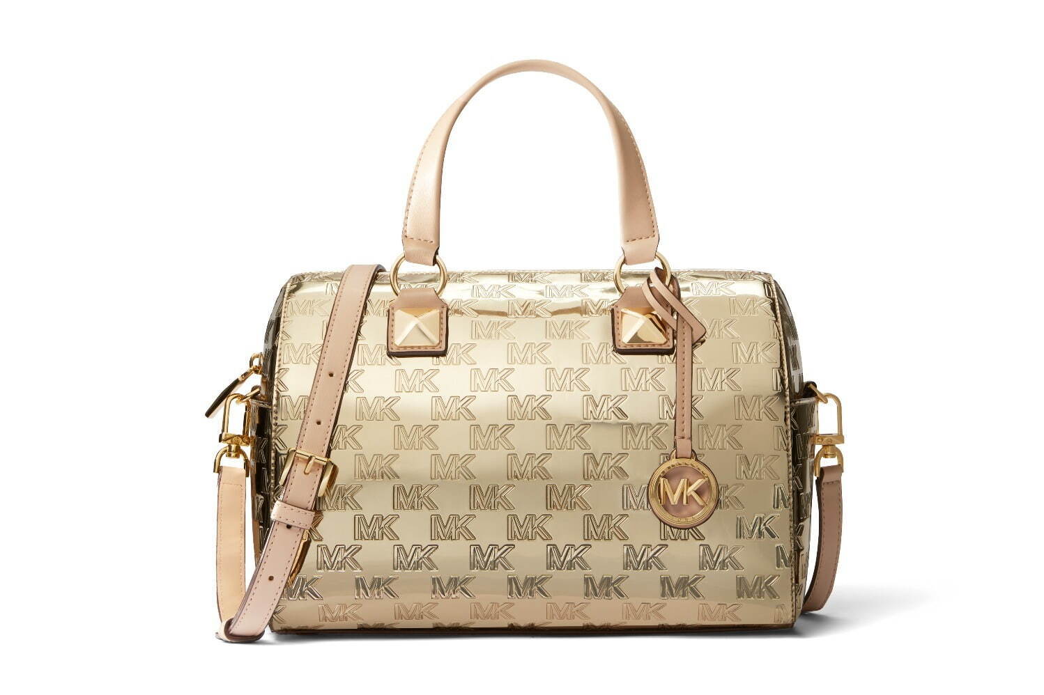 マイケル・コース新作“パテントレザー×イニシャルロゴ”のボストン