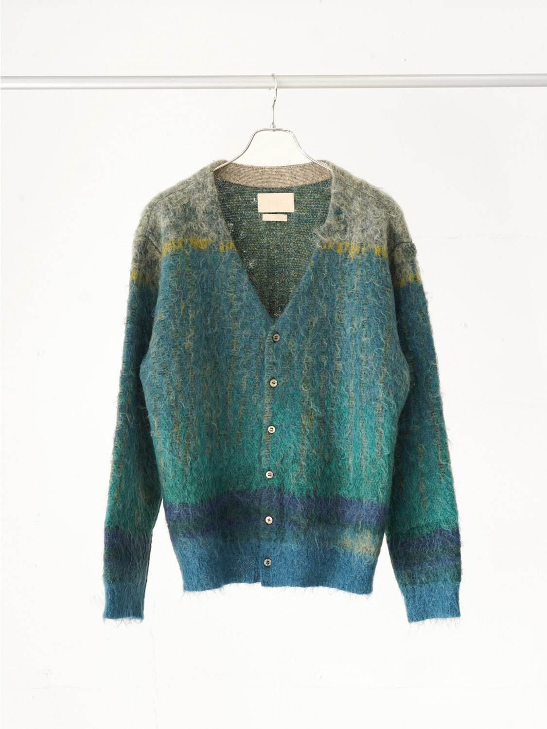 ヨーク24年クリスマスニット - 色彩が混ざり合うモヘアカーディガン