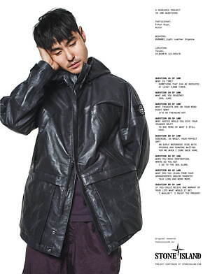 ストーンアイランド“極薄ラムレザー”のフード付きジャケット
