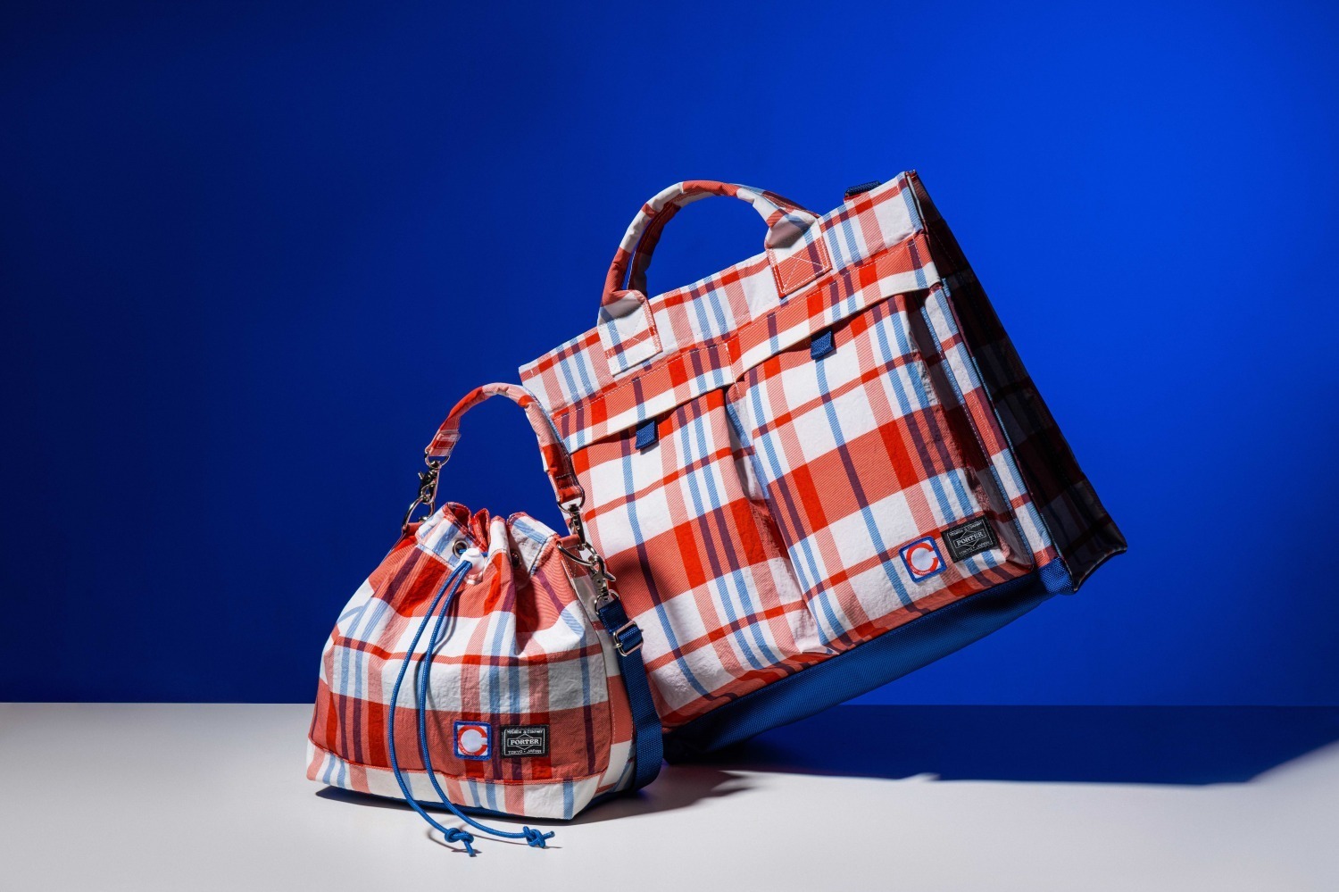 PORTERxWhite Mountaineering トートバッグ チェック柄 PORTERxWhite