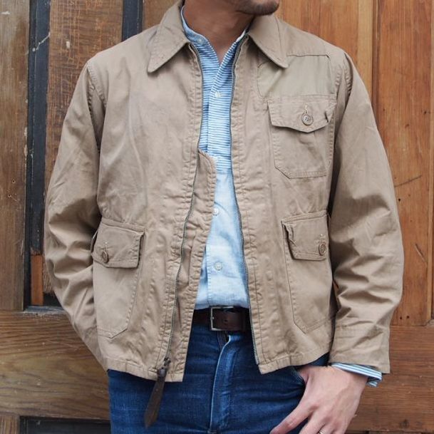 40's USN M-421A サマーフライトジャケット 2nd40年代 USNAVY コの字