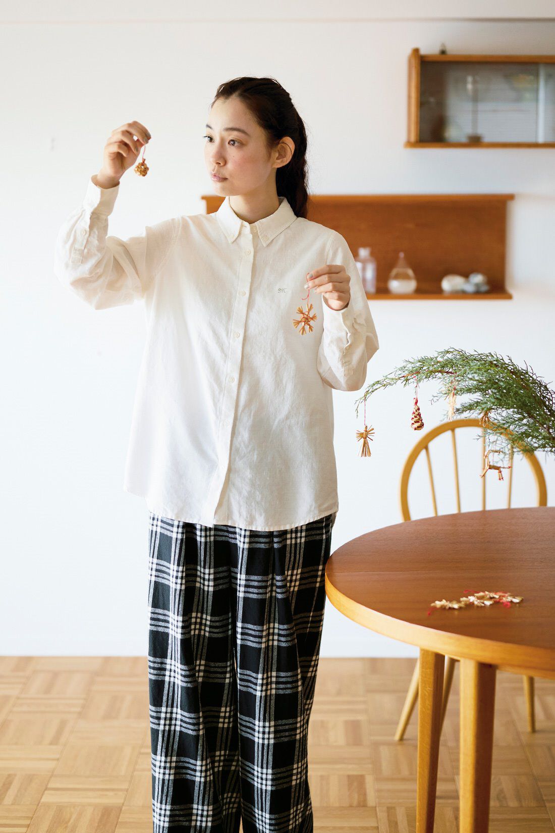 and myera ぬくもりのチェックパンツ｜and myera[アンドマイラ