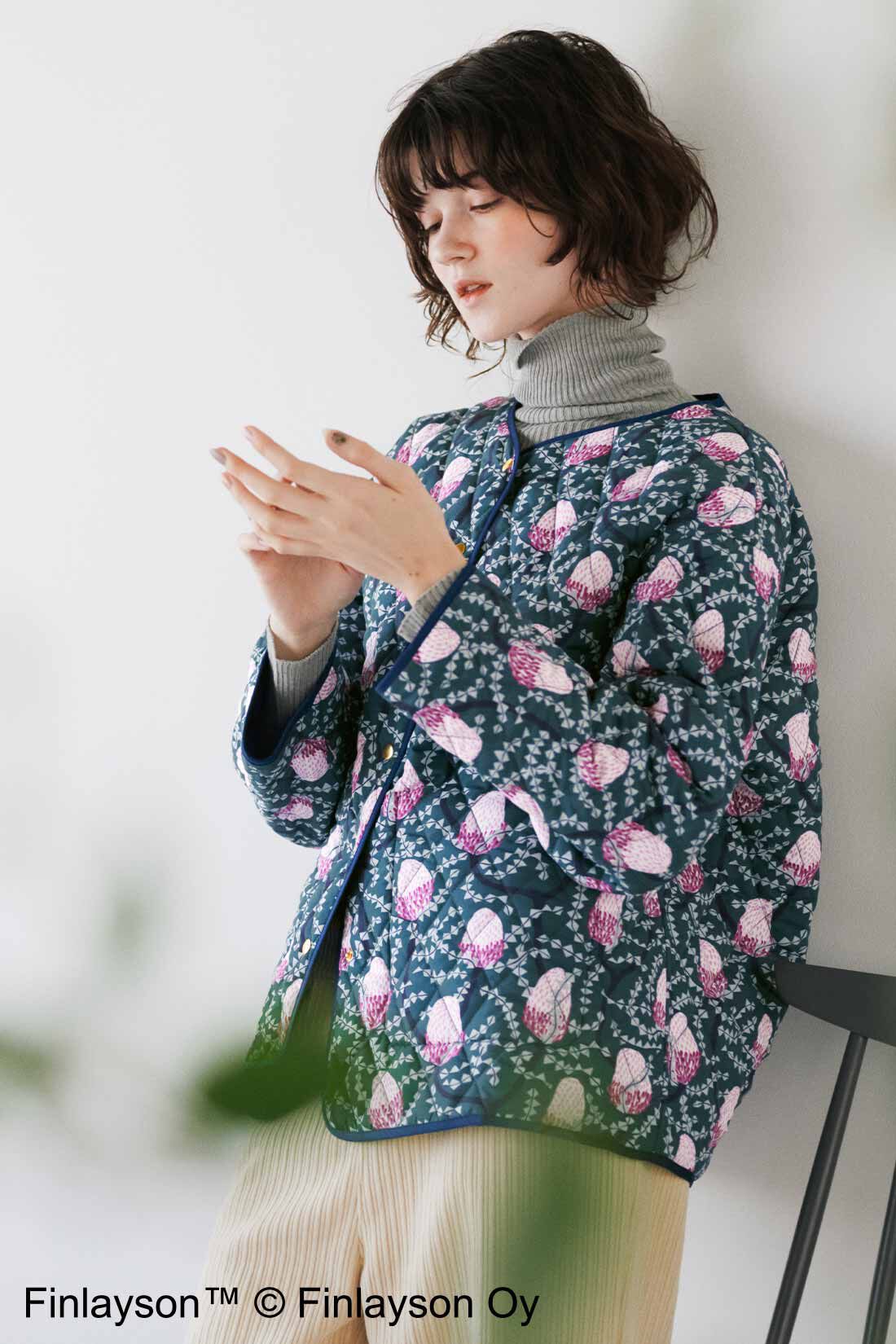 フィンレイソン リバーシブルキルティングブルゾン〈バンクシア