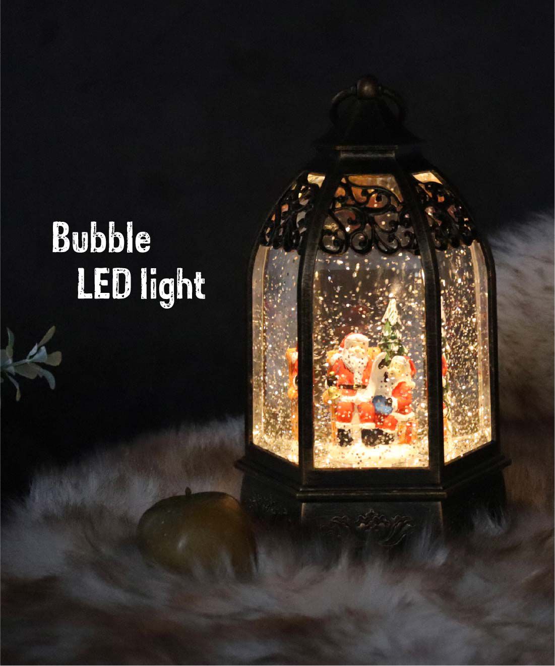 心待ちのクリスマスを素敵に演出！きらめくスパンコールの雪景色バブル