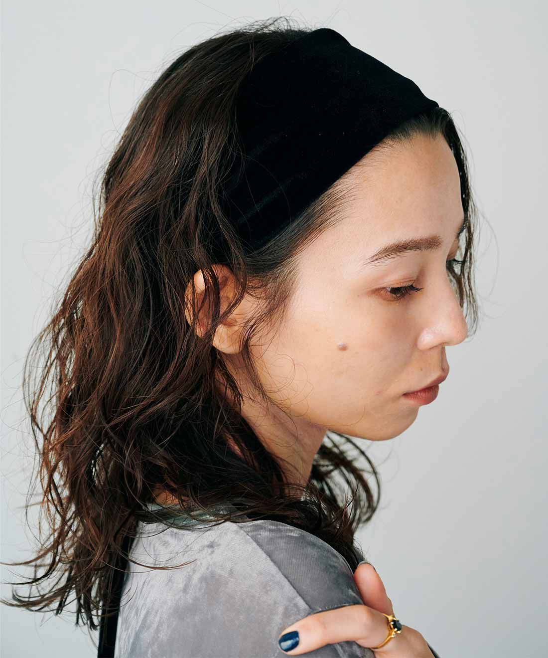 MEDE19F×SCREEN KAORI ベロアヘアバンド〈ブラック〉｜MEDE19F[メデ