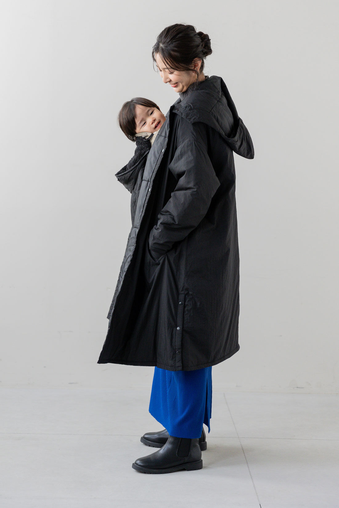 Moredde 抱っこしたままベビーも一緒に着込める 中わたテントライン