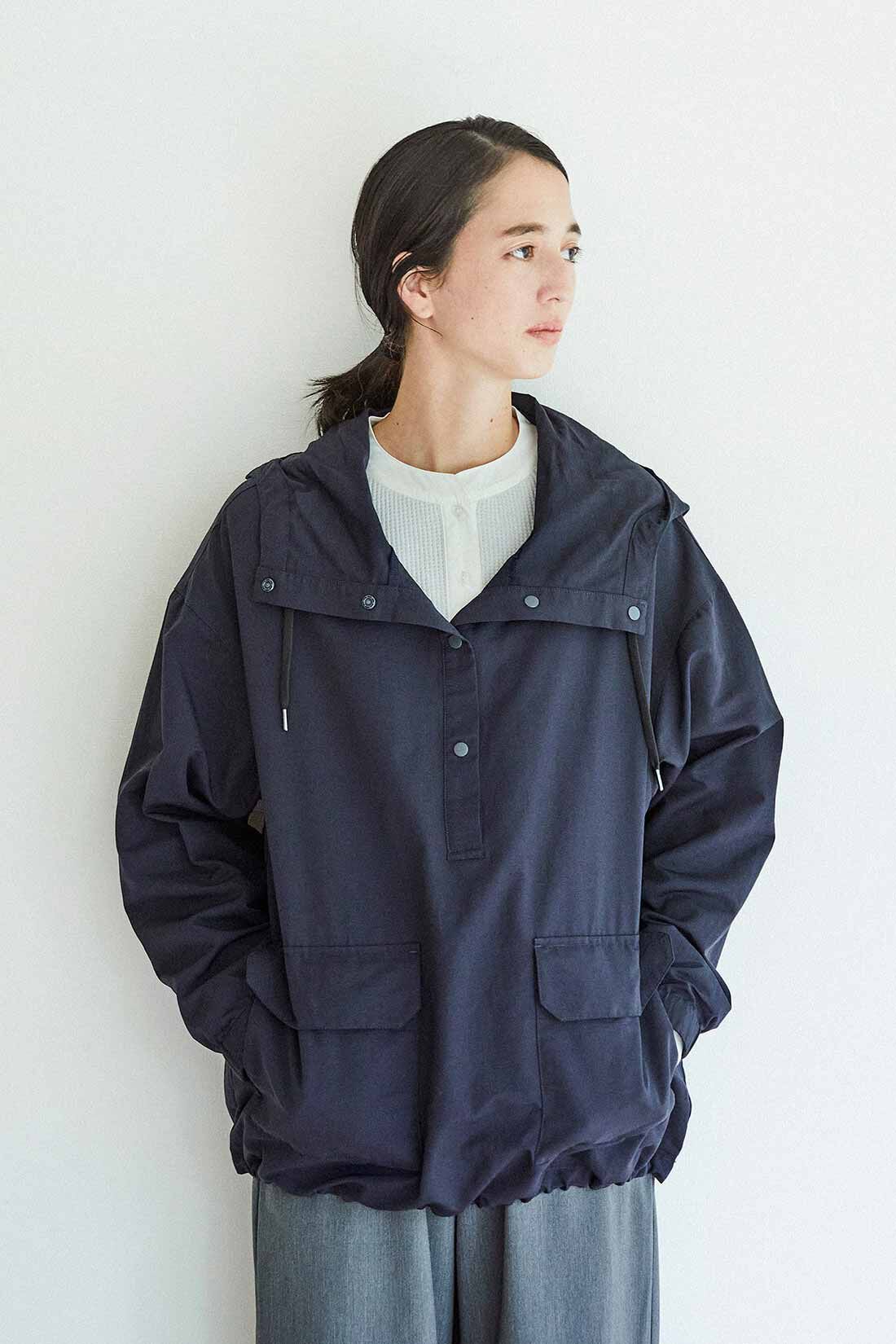 THREE FIFTY STANDARD コットンナイロンのアノラックパーカー